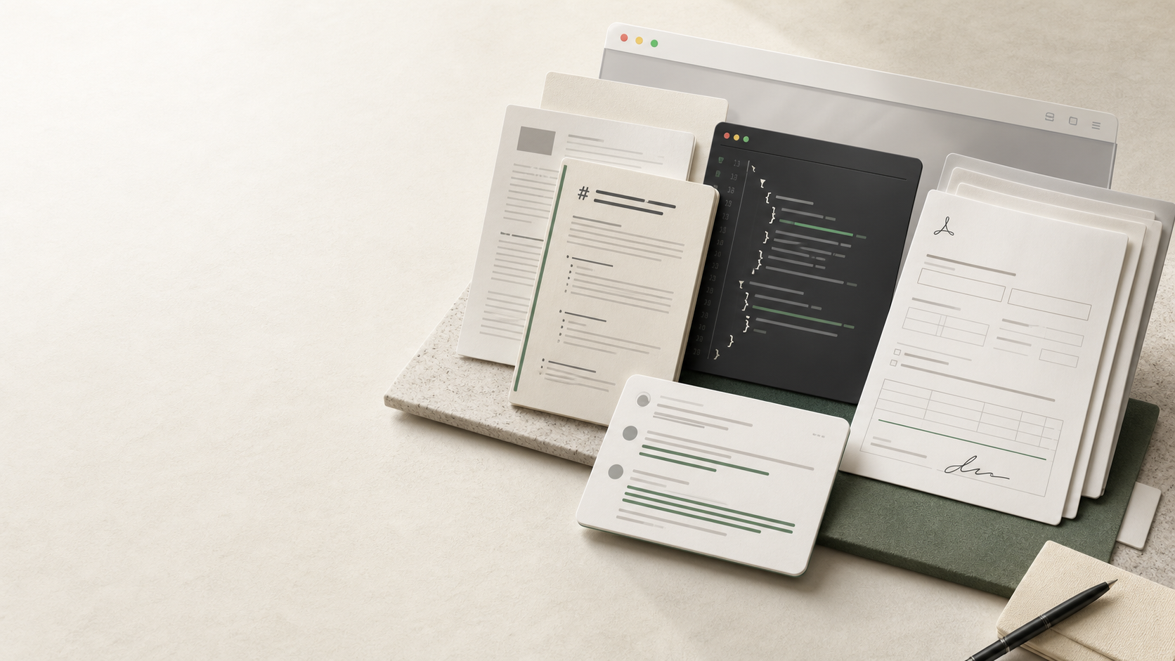 Layered document, JSON, PDF, message, and media artifacts representing CRZ Entertainment apps